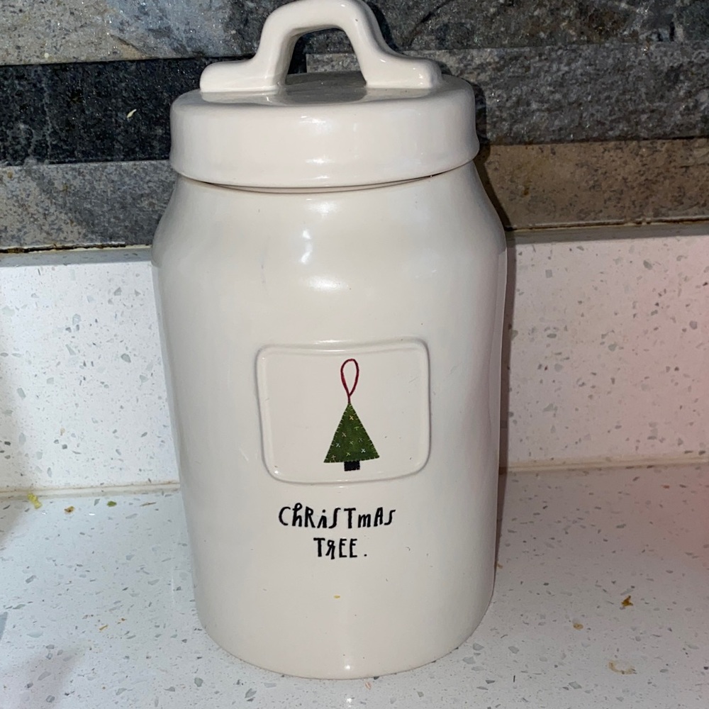 Rae Dunn Cream Christmas Tree Canister